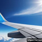 Home 22 기계항공공학 최신 기술 - A futuristic airplane wing constructed from ultralight carbon fiber composites, showcasing a sleek a...