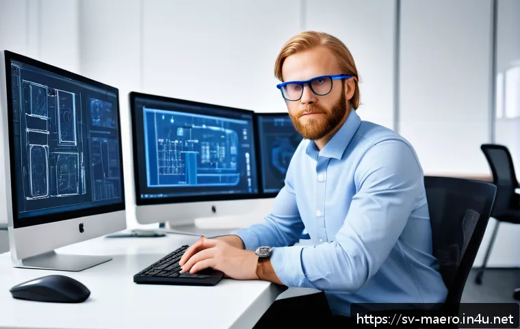 기계공학 기사 - A professional Swedish mechanical engineer in a modern office environment, wearing business casual a...