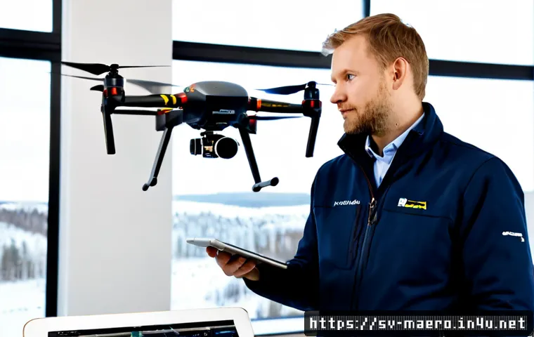 Home 17 비행 제어 알고리즘 - Photorealistic Swedish aerospace engineer in a bright Scandinavian research lab monitoring a compact...
